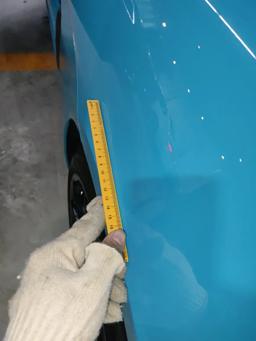 Заднее левое крыло: деформация